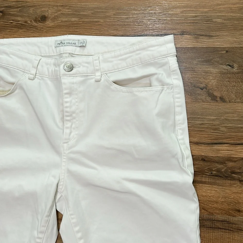 PETER MILLAR WOMENS STRAIGHT GOLF PANTS MID RISE WHITE LIGHTWEIGHT SIZE 10 - Picture 4 of 11